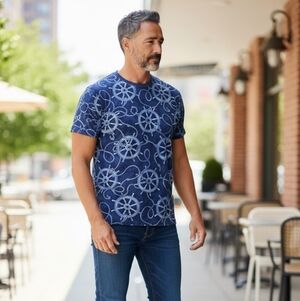 NWT Men's Polo Ralph Lauren Big and Tall T-Shirt Navy Blue White Size XLT